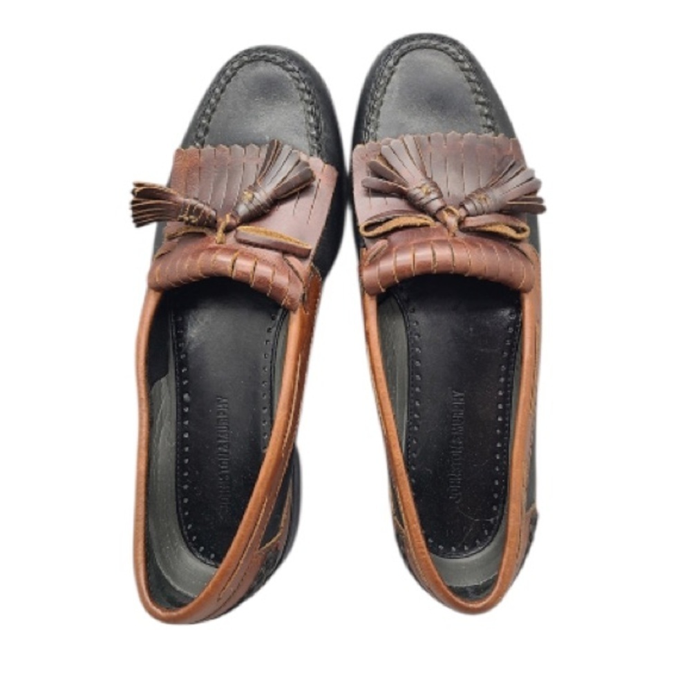 Johnston & Murphy Aragon Kiltie Tassel Loafer Men's Slip on Shoes Black/Brown